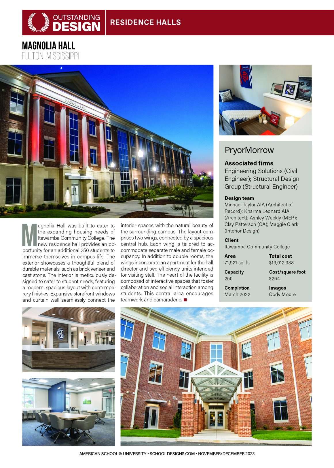 Magnolia Hall Featured as an Outstanding Design